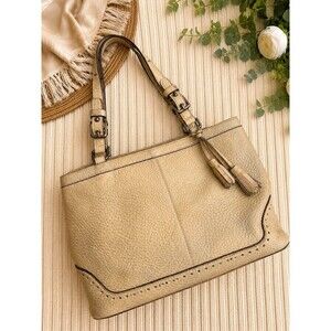 Vintage coach purse pebbled leather tassel satchel handbag Purse tote 5055